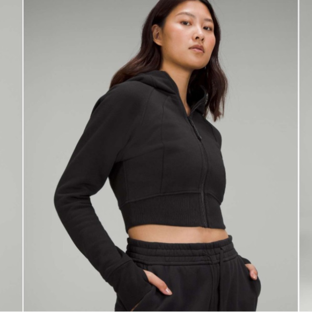 LULULEMON NWT Black Cropped Scuba Jacket size 4 - Picture 2 of 7